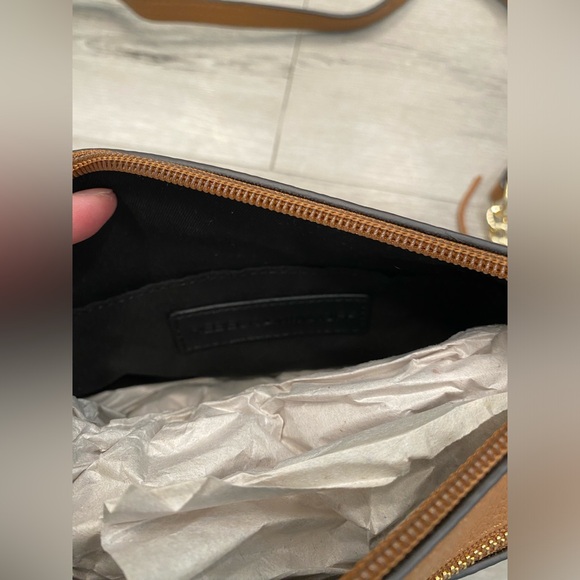 REBECCA MINKOFF 5-Zip Mini Crossbody Leather Bag Color:Almond NWT - Picture 9 of 9